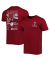 IMAGE ONE MEN'S CRIMSON ALABAMA CRIMSON TIDE VINTAGE-INSPIRED THROUGH THE YEARS 2-HIT T-SHIRT