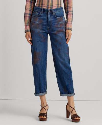 Lauren Ralph Lauren High-rise Relaxed Cropped Jean In Atlas Wash