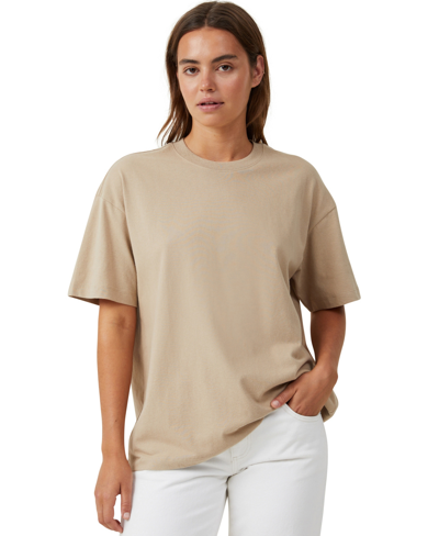 Cotton On Women's The Boxy Oversized T-shirt In Mid Taupe
