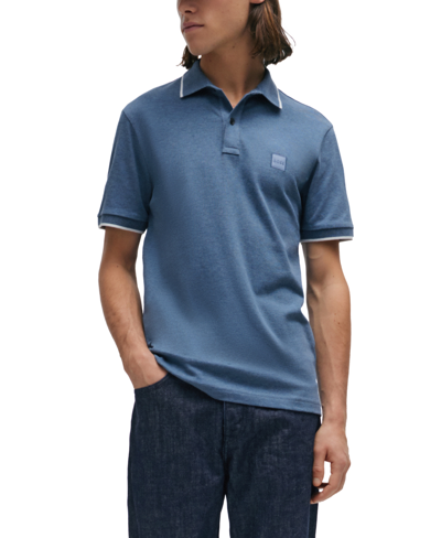 Hugo Boss Boss By  Men's Slim-fit Polo Shirt In Open Blue