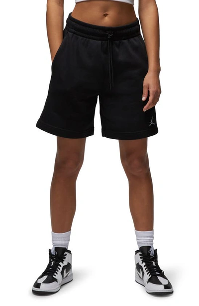 Jordan Brooklyn Fleece Drawstring Shorts In Black