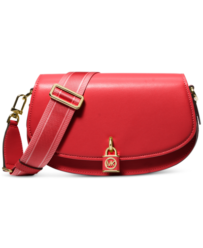 Michael Kors Michael  Mila Small East West Chain Crossbody In Lacquer Red