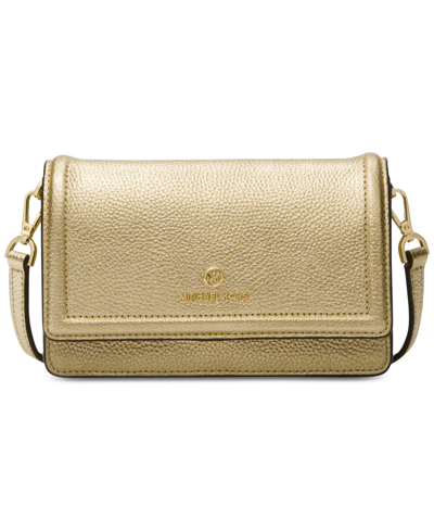 Michael Kors Michael  Jet Set Charm Small Phone Crossbody In Pale Gold