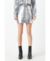 Grey Lab Sequin Miniskirt In Silver
