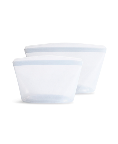 Stasher 2 Cup Plus 4 Cup 2 Pack Bowl Bundle In Clear