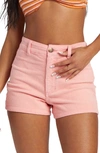 Billabong Free Fall Stretch Cotton Corduroy Shorts In Flamingo