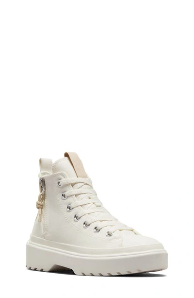 Converse Kids' Chuck Taylor® All Star® Lugged High Top Trainer In Egret/ Nutty Granola/ Egret