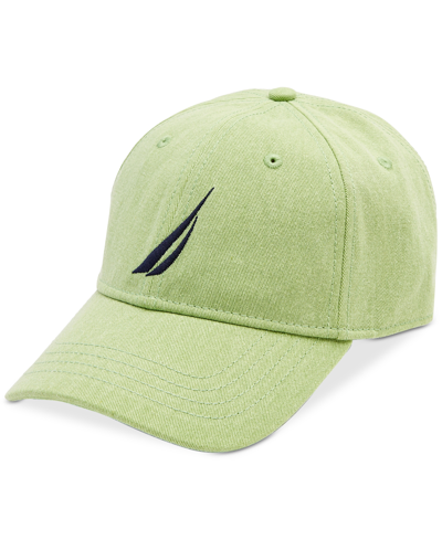 Nautica Men's Classic Logo Adjustable Cotton Baseball Cap Hat In Fairgreen