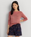 Ralph Lauren Cotton-blend Boatneck Sweater In Pink Mahogany