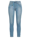 LUCKYLU  MILANO LUCKYLU MILANO WOMAN JEANS BLUE SIZE 6 COTTON, ELASTANE