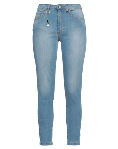 Luckylu  Milano Luckylu Milano Woman Jeans Blue Size 6 Cotton, Elastane