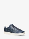 MICHAEL KORS KEATING EMPIRE SIGNATURE LOGO AND LEATHER SNEAKER