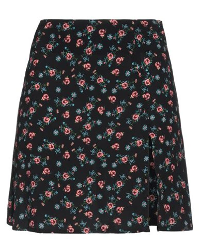 Mar De Margaritas Woman Mini Skirt Black Size S Viscose, Polyester