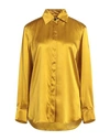 Ql2  Quelledue Ql2 Quelledue Woman Shirt Mustard Size 2 Silk In Yellow