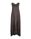 Un-namable Woman Maxi Dress Dark Brown Size 8 Linen, Cotton