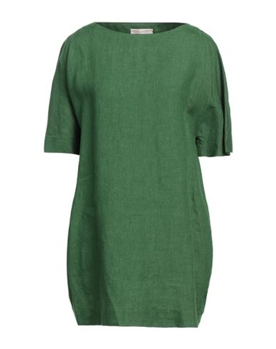 Cristina Bonfanti Woman Mini Dress Green Size M Linen