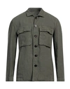 Lardini Man Shirt Military Green Size M Linen