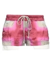 Rick Owens Woman Shorts & Bermuda Shorts Magenta Size 8 Cupro