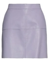 P.a.r.o.s.h P. A.r. O.s. H. Woman Mini Skirt Lilac Size L Lambskin In Purple
