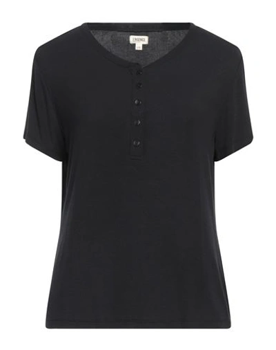 L Agence L'agence Woman T-shirt Black Size L Modacrylic, Elastane