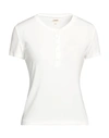 L Agence L'agence Woman T-shirt Off White Size M Modacrylic, Elastane