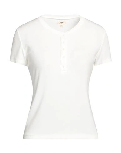 L Agence L'agence Woman T-shirt Off White Size M Modacrylic, Elastane
