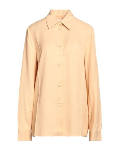 Jil Sander Woman Shirt Apricot Size 8 Viscose In Beige