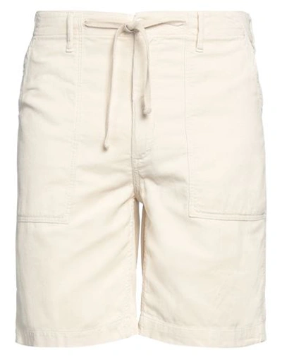 Hartford Man Shorts & Bermuda Shorts Cream Size 36 Cotton In White