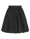 Msgm Woman Mini Skirt Black Size 6 Cotton