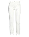 Frame Woman Jeans Ivory Size 25 Cotton, Pre-consumer Recycled Cotton, Elastane In White