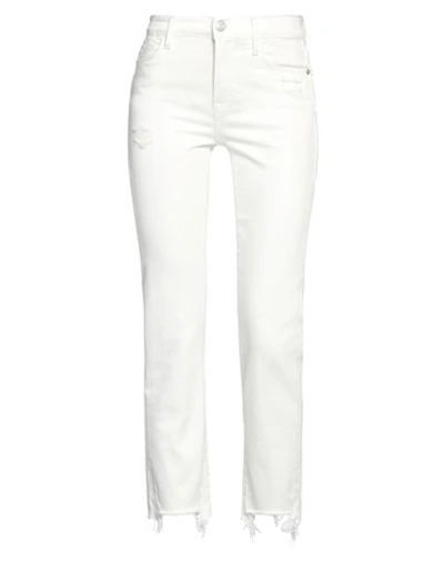 Frame Woman Jeans White Size 29 Cotton, Pre-consumer Recycled Cotton, Elastane