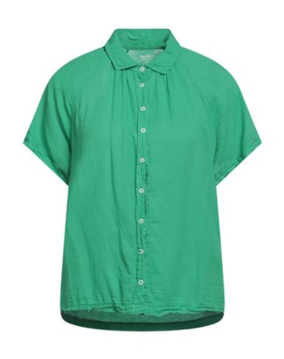 Hartford Woman Shirt Green Size 3 Cotton