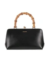 Jil Sander Woman Handbag Black Size - Leather, Bamboo