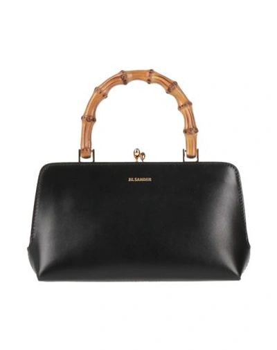 Jil Sander Woman Handbag Black Size - Leather, Bamboo