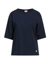 Armor-lux Woman T-shirt Midnight Blue Size 2 Cotton
