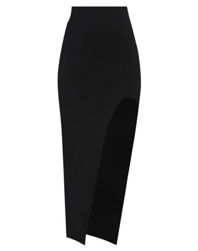 Rick Owens Woman Maxi Skirt Black Size S Viscose, Polyester, Polyamide, Elastane