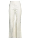 BY MALENE BIRGER BY MALENE BIRGER WOMAN PANTS LIGHT GREY SIZE 6 SOFT LEATHER