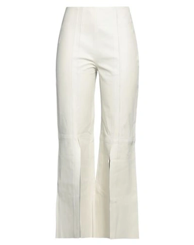 By Malene Birger Woman Pants Light Grey Size 8 Soft Leather