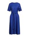 P.a.r.o.s.h P. A.r. O.s. H. Woman Midi Dress Bright Blue Size Xs Viscose, Linen