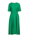 P.a.r.o.s.h P. A.r. O.s. H. Woman Midi Dress Green Size L Viscose, Linen