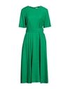 P.a.r.o.s.h P. A.r. O.s. H. Woman Midi Dress Green Size Xs Viscose, Linen