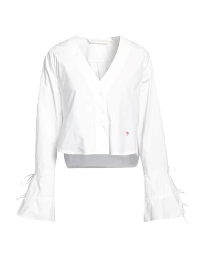 Palm Angels Woman Shirt Off White Size 6 Cotton, Metal