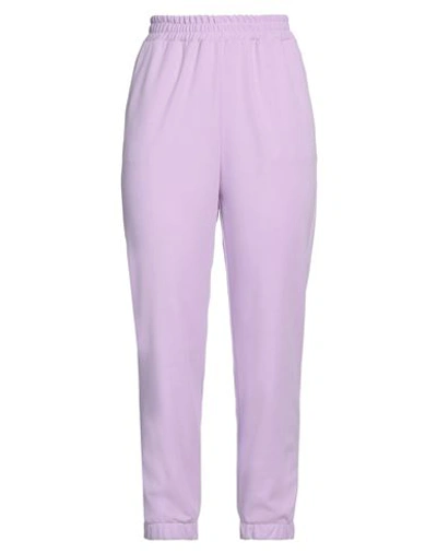 5 Progress Woman Pants Lilac Size M Polyester, Elastane In Purple