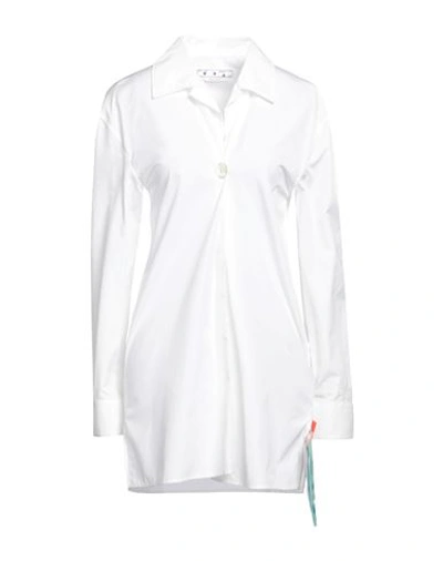 Off-white Woman Shirt White Size 4 Cotton, Polyester