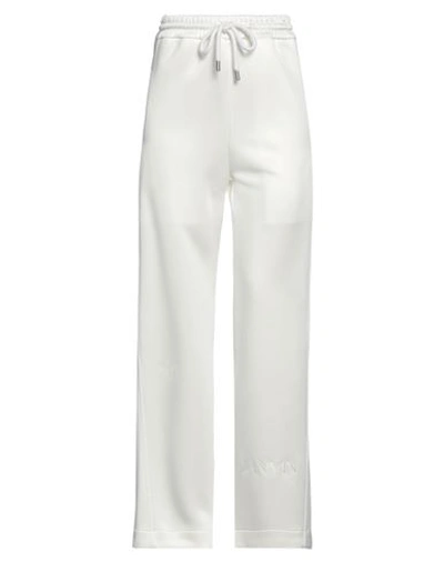 Lanvin Woman Pants White Size M Viscose, Cotton