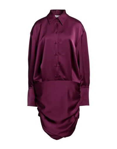 Attico The  Woman Mini Dress Deep Purple Size 6 Polyester