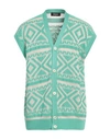 Dsquared2 Man Cardigan Light Green Size L Cotton, Linen In Green