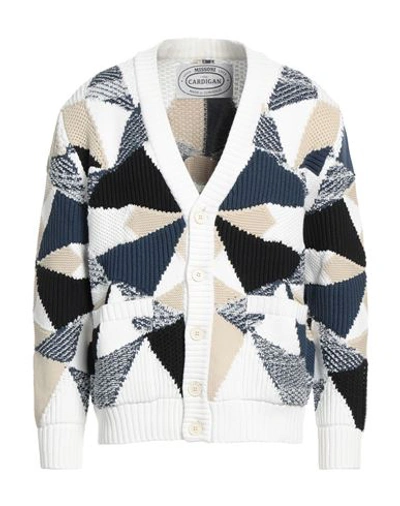 Missoni Man Cardigan White Size L Cotton, Polyamide