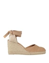 Castaã±er Castañer Woman Espadrilles Camel Size 10 Textile Fibers In Beige