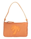 Palm Angels Woman Handbag Orange Size - Polyester, Calfskin